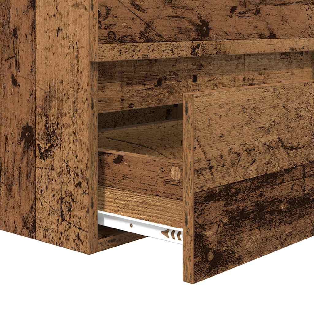 Badezimmermöbel-Set mit Schubladen 3 pcs Altholz Holzwerkstoff