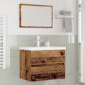 Badezimmermöbel-Set mit Schubladen 3 pcs Altholz Holzwerkstoff