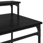 Schreibtisch Schwarz Eichen-Optik 80 x 50 x 90 cm Holzwerkstoff
