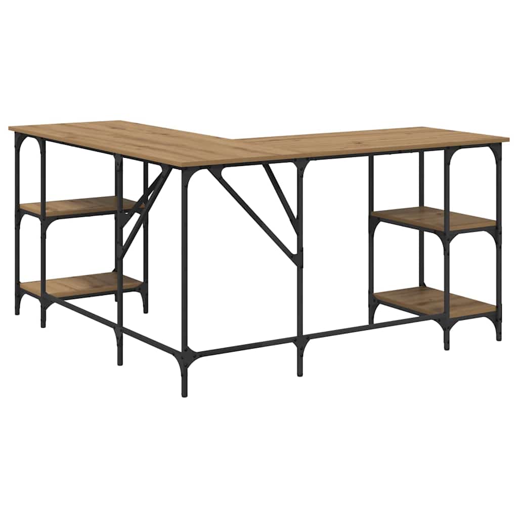 Schreibtisch Artisan-Eiche 139 x 139 x 75 cm Holzwerkstoff