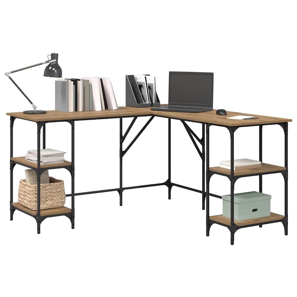 Schreibtisch Artisan-Eiche 139 x 139 x 75 cm Holzwerkstoff