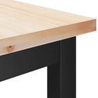 Esstische 2 pcs Natur 100 x 32,5 x 49 cm Massives Kiefernholz