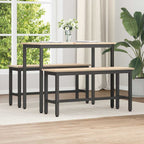 Esstische 2 pcs Natur 100 x 32,5 x 49 cm Massives Kiefernholz