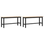 Esstische 2 pcs Natur 100 x 32,5 x 49 cm Massives Kiefernholz