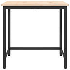Tisch Natur 80 x 50 x 77 cm Ingenieure Holz und Stahl