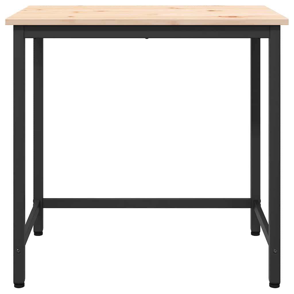 Tisch Natur 80 x 50 x 77 cm Ingenieure Holz und Stahl