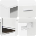 Holzschrank mit Schubladen Weiß 150 x 39 x 30 cm Holzwerkstoff