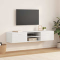 Holzschrank mit Schubladen Weiß 150 x 39 x 30 cm Holzwerkstoff