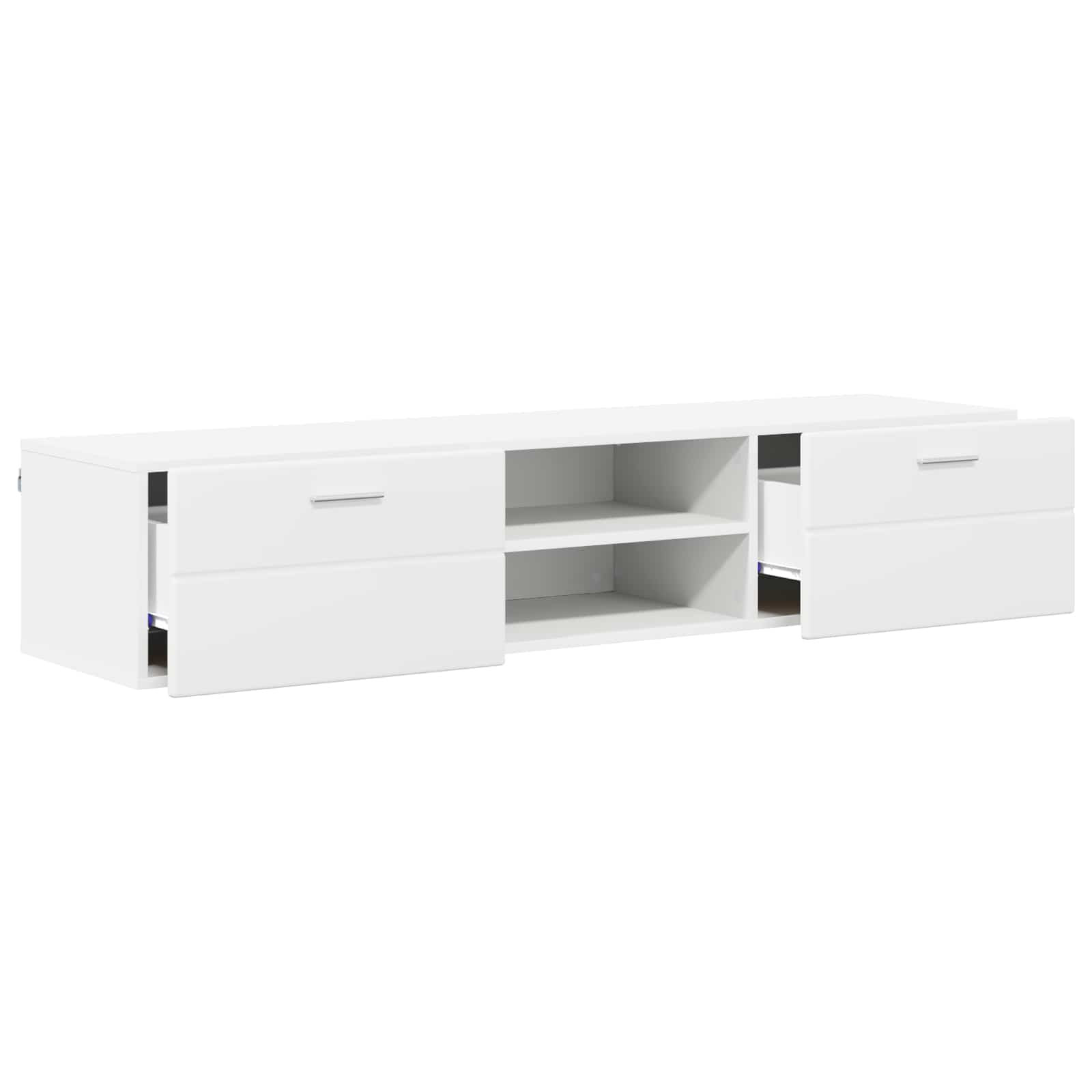 Holzschrank mit Schubladen Weiß 150 x 39 x 30 cm Holzwerkstoff
