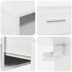 Holzschrank Beton Grau 150 x 39 x 30 cm Holzwerkstoff
