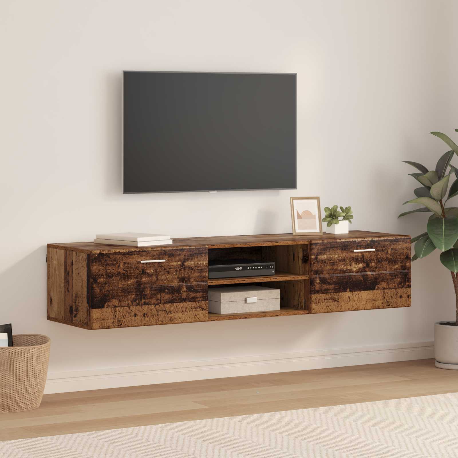 Holzschrank Wandmontiert Altholz 150 x 39 x 30 cm Holzwerkstoff