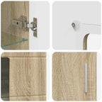 Sideboard FLORIN Sonoma-Eiche 55,5 x 29 x 100 cm Holzwerkstoff