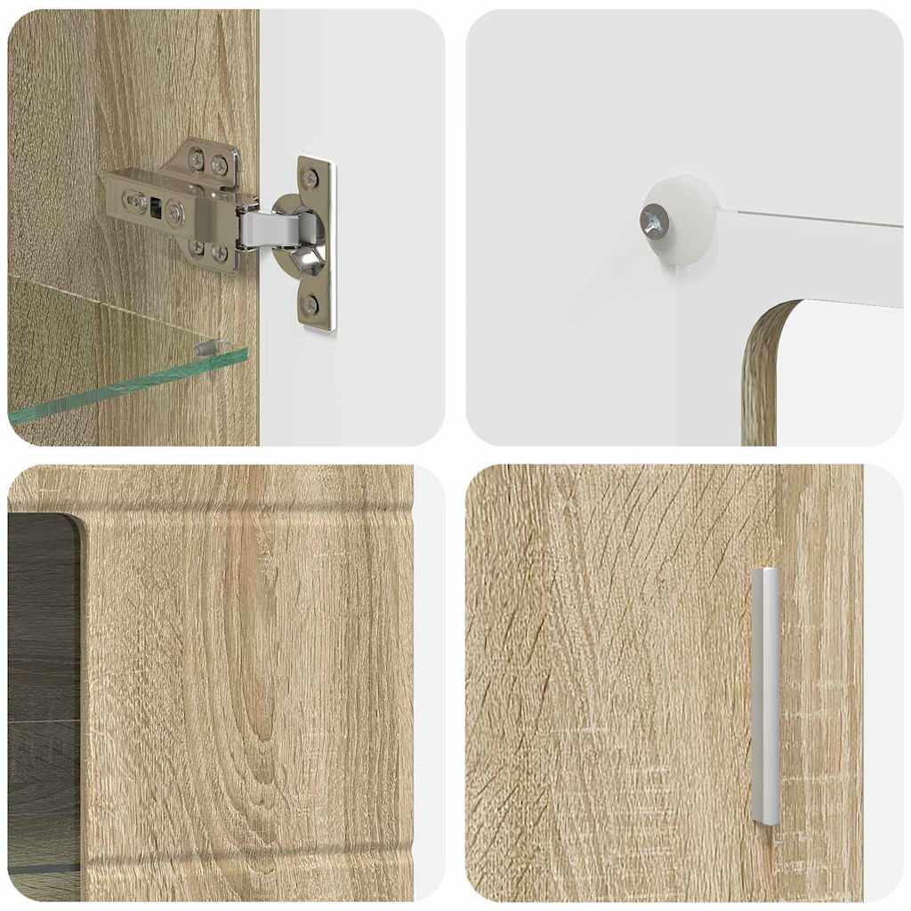 Sideboard FLORIN Sonoma-Eiche 55,5 x 29 x 100 cm Holzwerkstoff