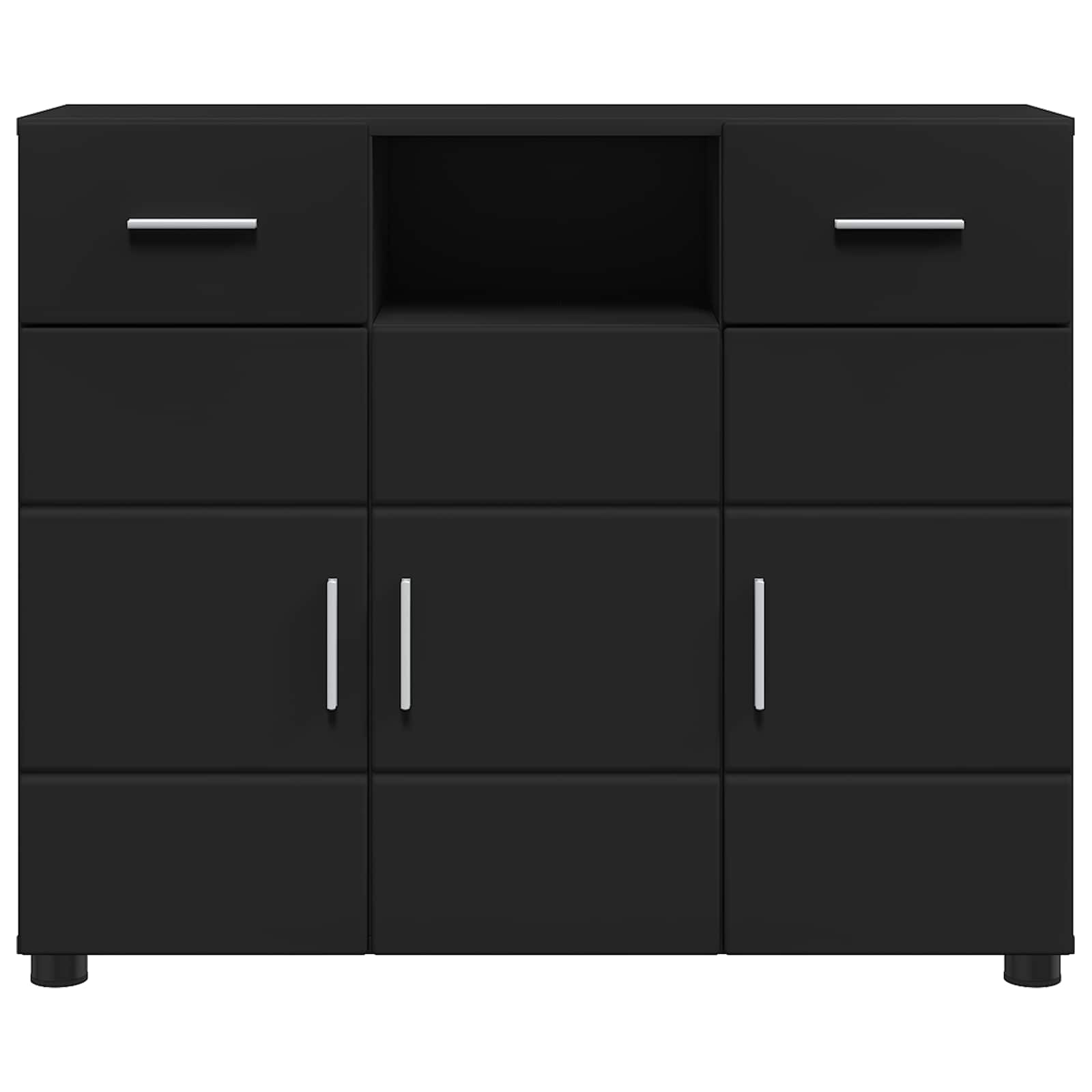 Holzschrank Schwarz 88,5 x 30,5 x 73 cm Holzwerkstoff
