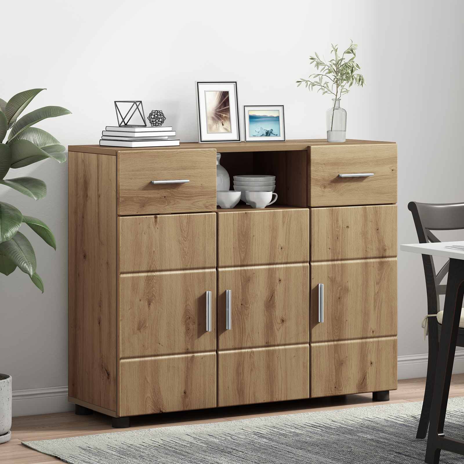 Holzschrank Artisan-Eiche 88,5 x 30,5 x 73 cm Holzwerkstoff