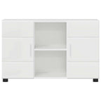 Sideboard mit Regal FLORIN Hochglanz Weiß 88,5 x 30,5 x 55,5 cm