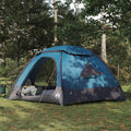 Kuppelzelt mit abnehmbarem Regenfly Blau 8-Personen