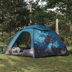 Kuppelzelt mit abnehmbarem Regenfly Blau 8-Personen