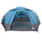 Kuppelzelt mit abnehmbarem Regenfly Blau 8-Personen