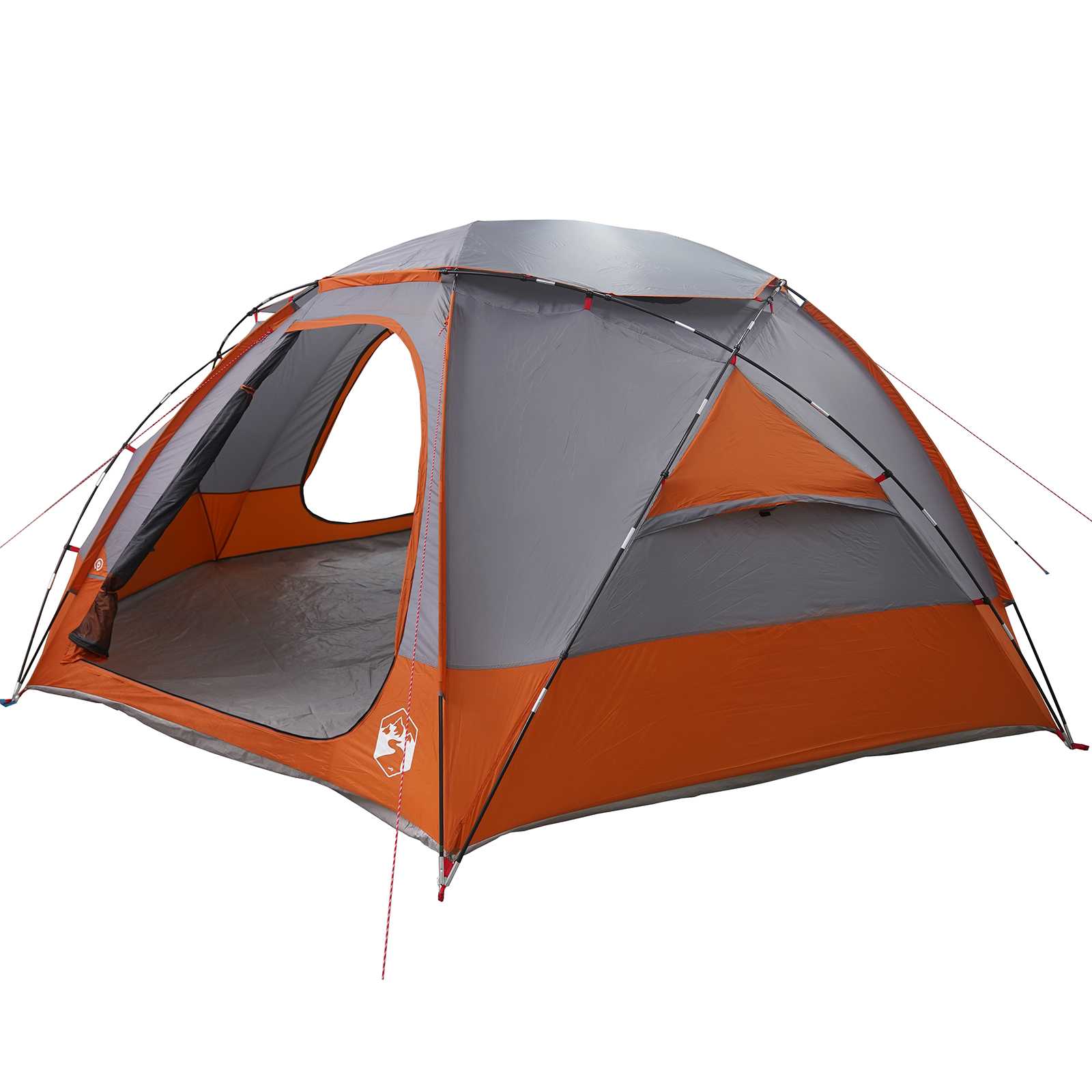 Kuppelzelt mit abnehmbarem Regenfly Grau und Orange 12-Personen