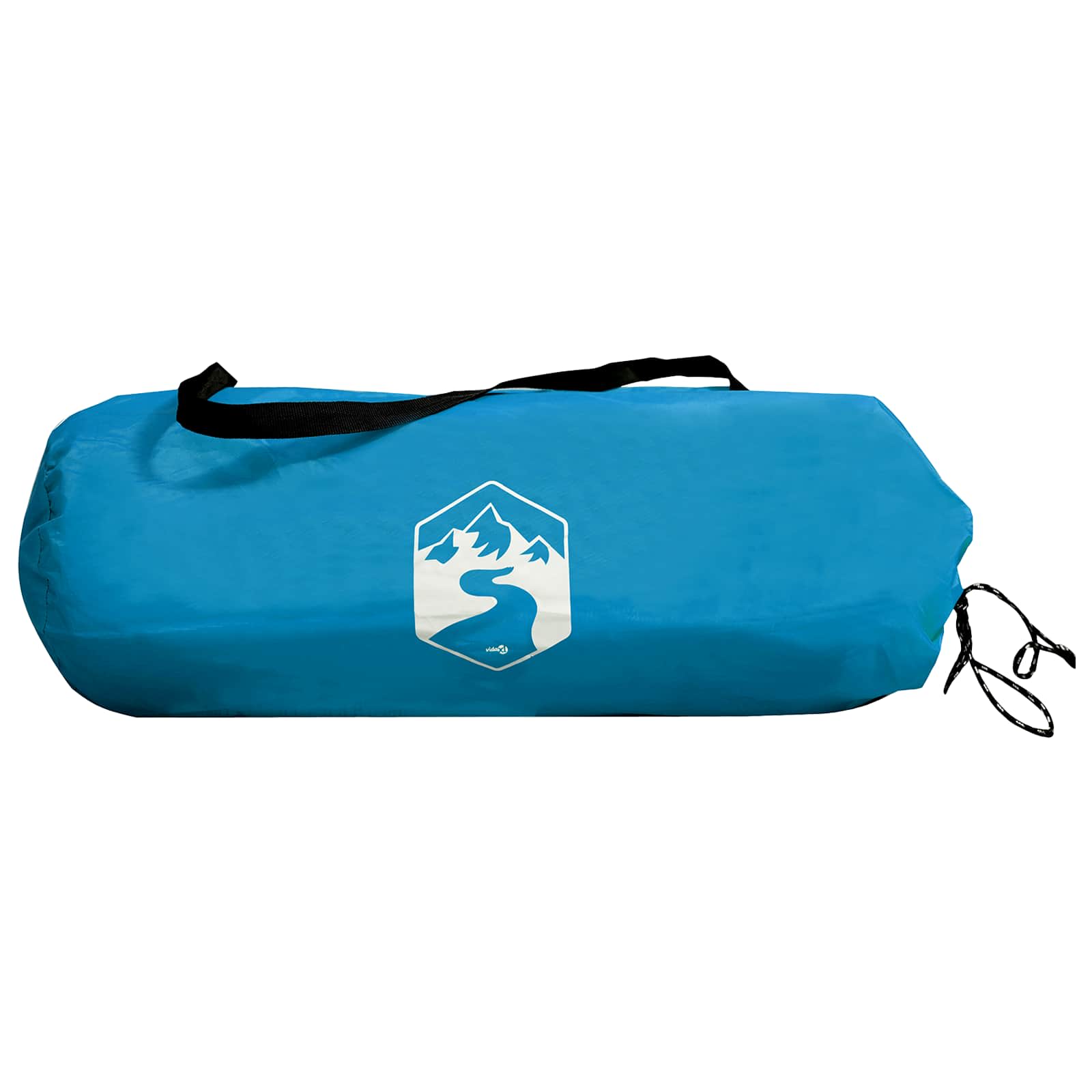 2-in-1 Regenponcho mit Kapuze Blau 262 x 126 x 130 cm