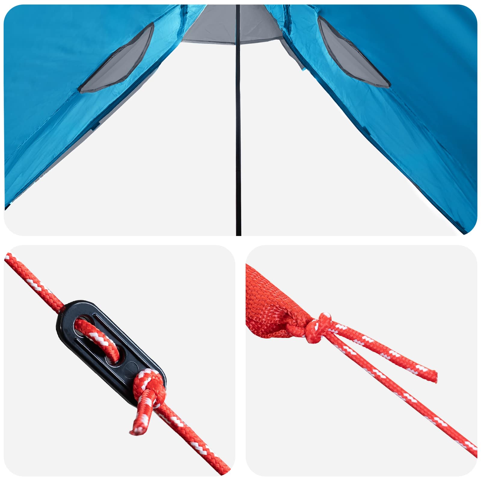 2-in-1 Regenponcho mit Kapuze Blau 262 x 126 x 130 cm