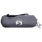2-in-1 Regenponcho mit Kapuze Grau und Orange