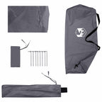 2-in-1 Regenponcho mit Kapuze Grau und Orange