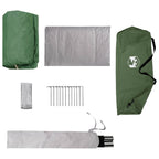 Trekkingzelt Grün 2-Personen 185T Polyester mit PU-Beschichtung