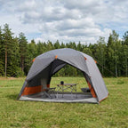 Trekkingzelt Grau und Orange 2-Personen