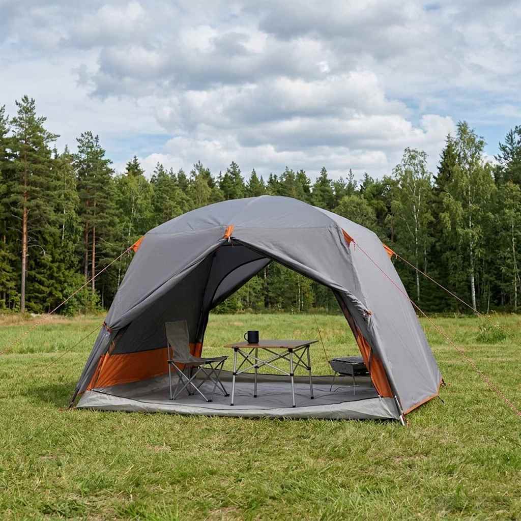 Trekkingzelt Grau und Orange 2-Personen