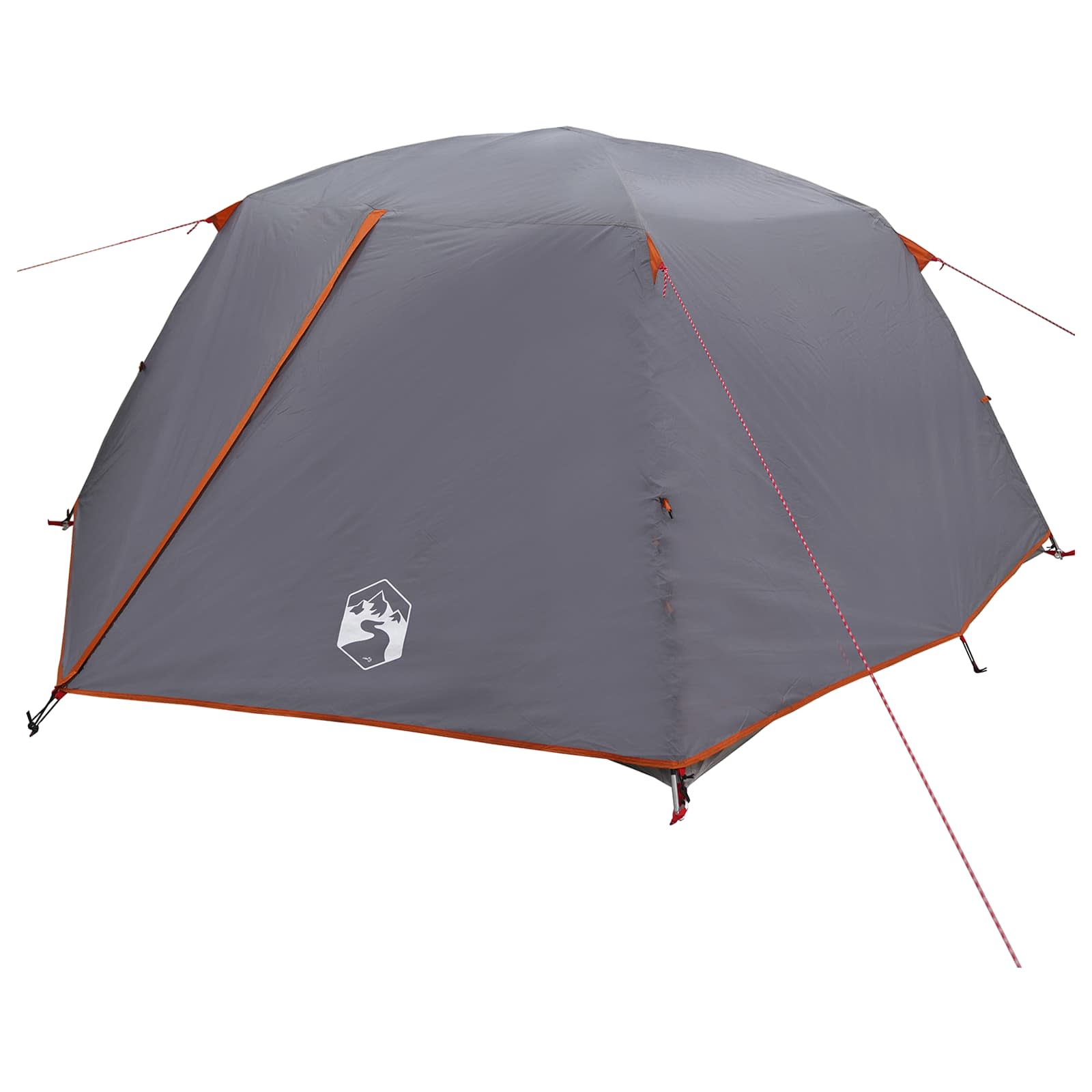 Trekkingzelt Grau und Orange 4-Personen