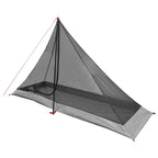 Trekkingzelt Grau und Orange 222 x 85 x 125 cm