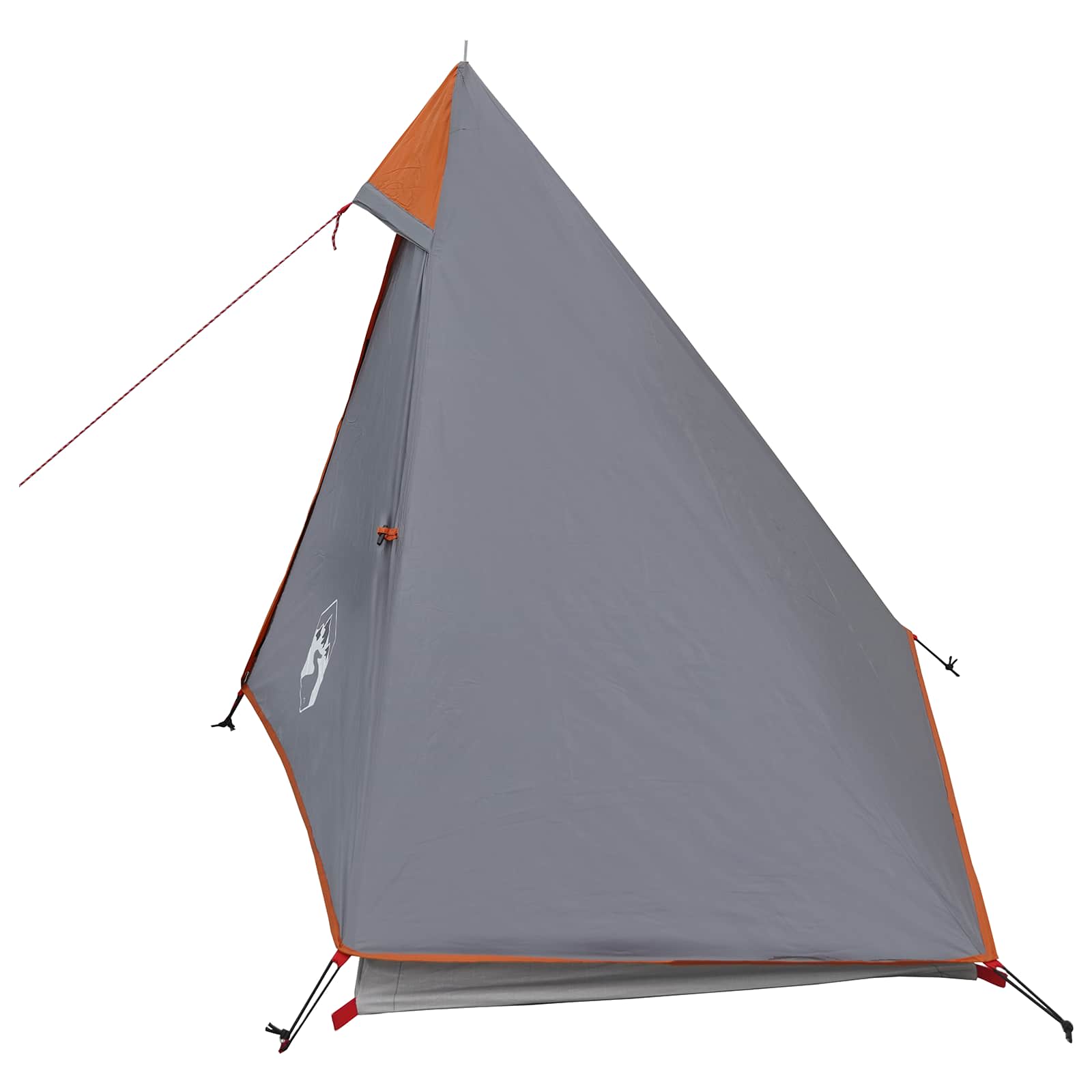 Trekkingzelt Grau und Orange 222 x 85 x 125 cm