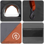 Tunnelzelt Grau und Orange 562 x 265 x 216 cm