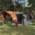 Tunnelzelt Grau und Orange 562 x 265 x 216 cm