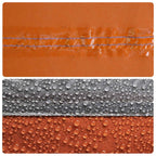 Tunnelzelt Grau und Orange 675 x 392 x 210 cm