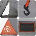 Trekkingzelt Grau und Orange 2-Personen