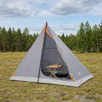 Trekkingzelt Grau und Orange 2-Personen