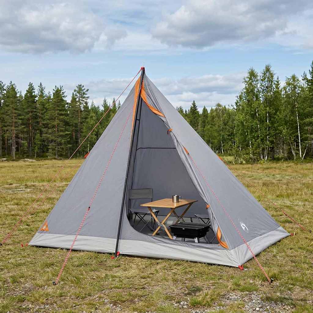 Trekkingzelt Grau und Orange 2-Personen