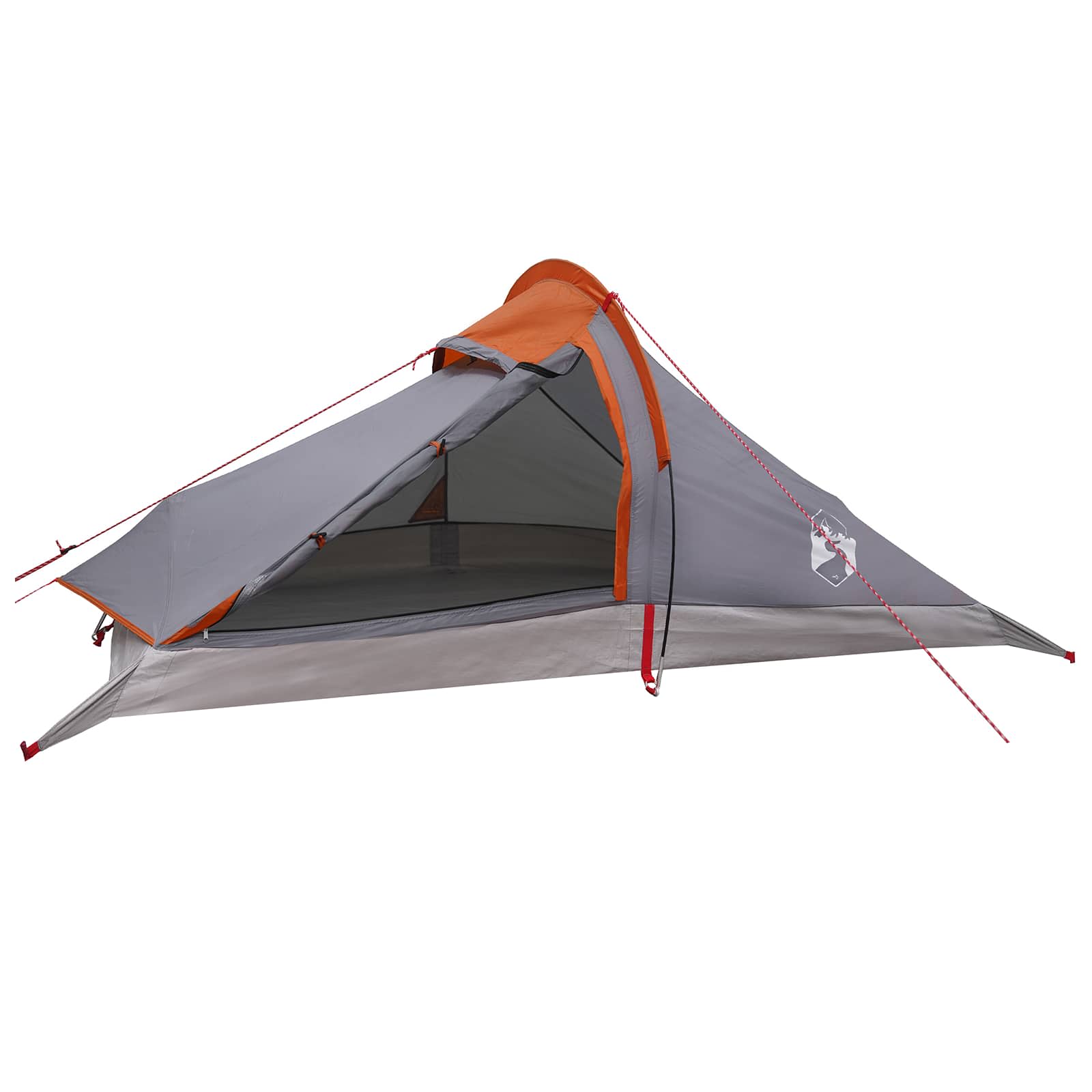 Trekkingzelt Grau und Orange 4-Personen