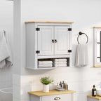 Hängeschrank Corona Weiß 70 x 33 x 71,5 cm Massives Kiefernholz