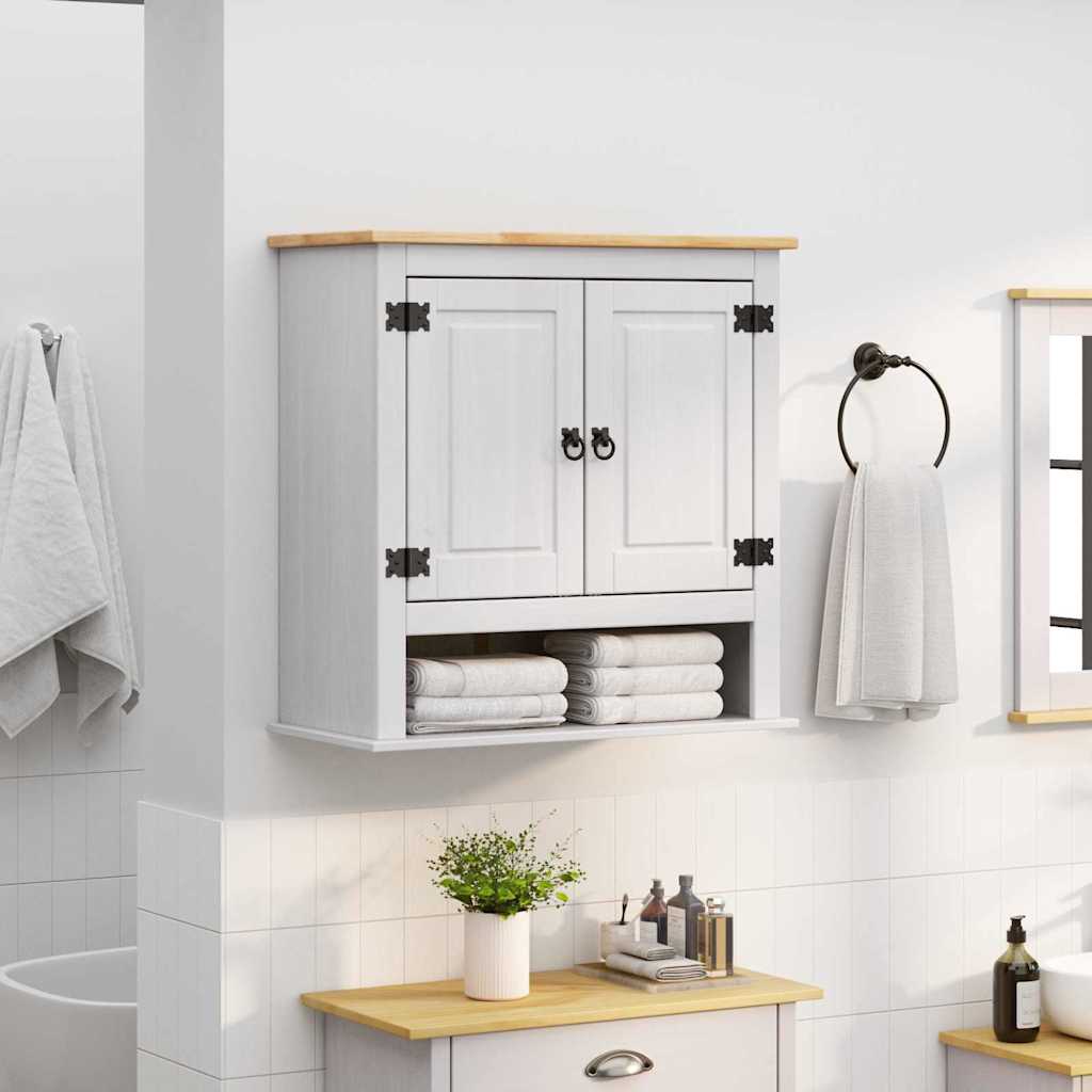 Hängeschrank Corona Weiß 70 x 33 x 71,5 cm Massives Kiefernholz
