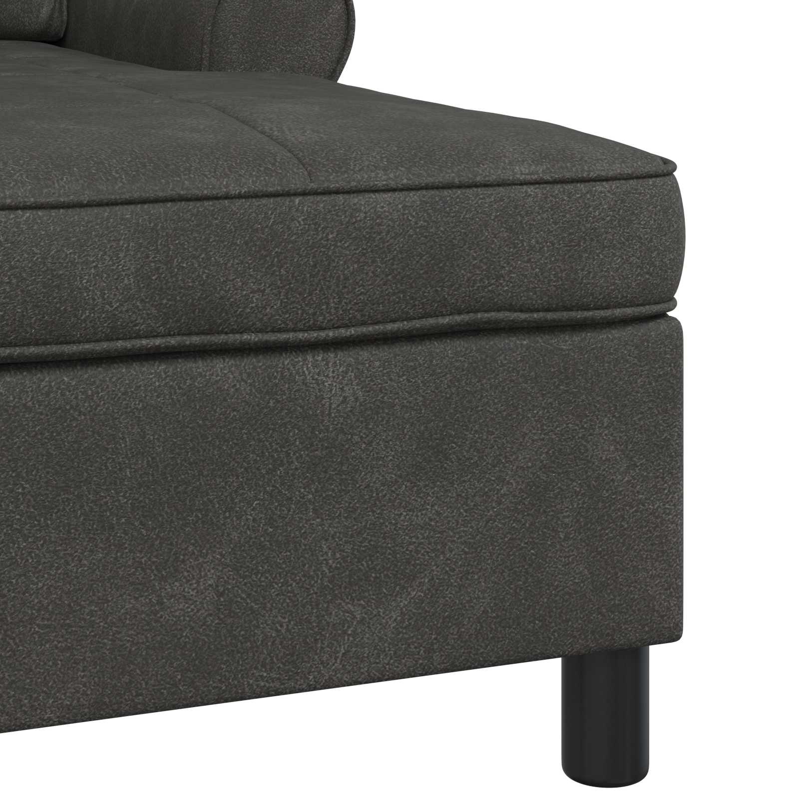 Lounge-Liege mit Kissen Schwarz 91 x 157 x 91 cm Kunstleder