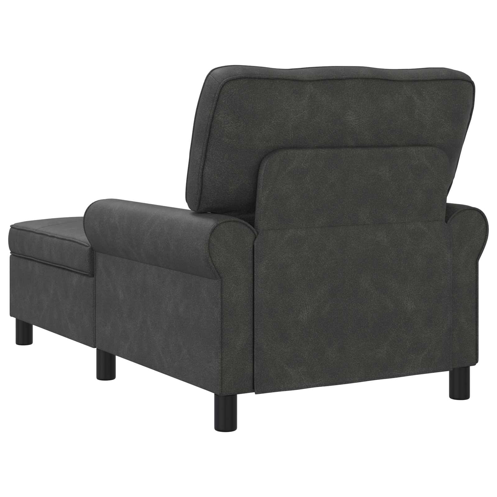Lounge-Liege mit Kissen Schwarz 91 x 157 x 91 cm Kunstleder