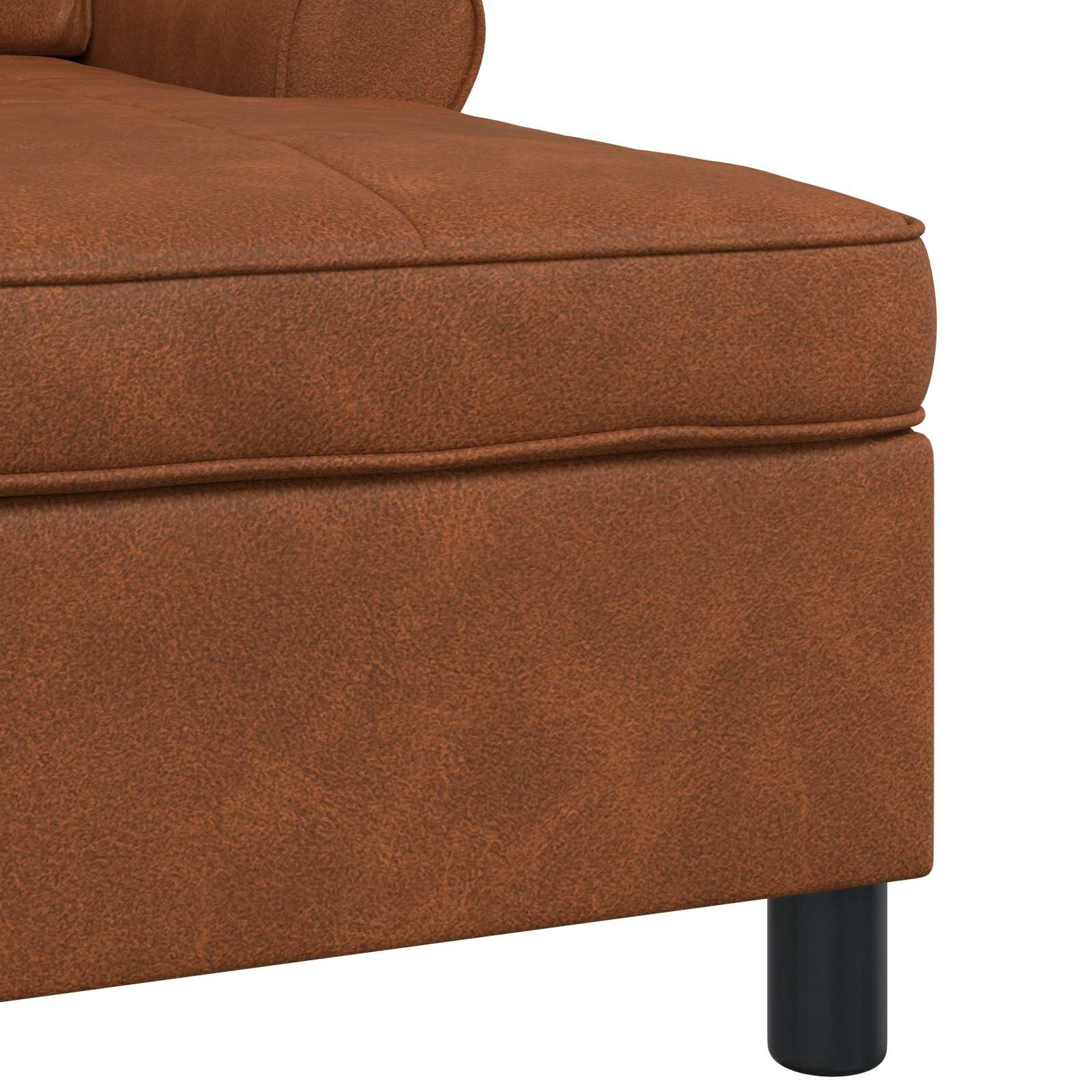 Lounge-Liege mit Kissen Braun 91 x 157 x 91 cm Kunstleder