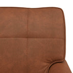 Lounge-Liege mit Kissen Braun 91 x 157 x 91 cm Kunstleder