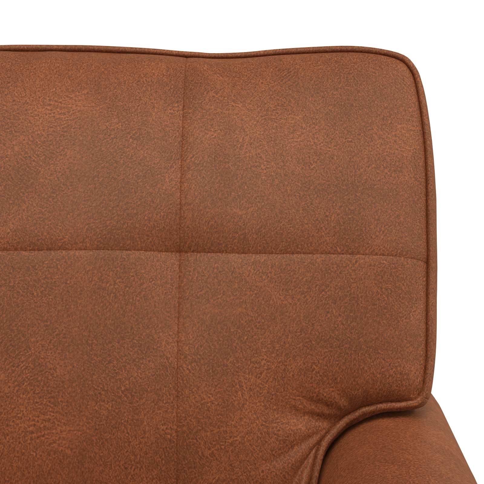 Lounge-Liege mit Kissen Braun 91 x 157 x 91 cm Kunstleder