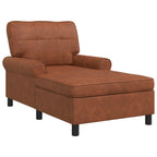 Lounge-Liege mit Kissen Braun 91 x 157 x 91 cm Kunstleder