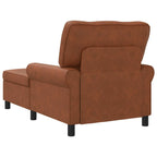 Lounge-Liege mit Kissen Braun 91 x 157 x 91 cm Kunstleder
